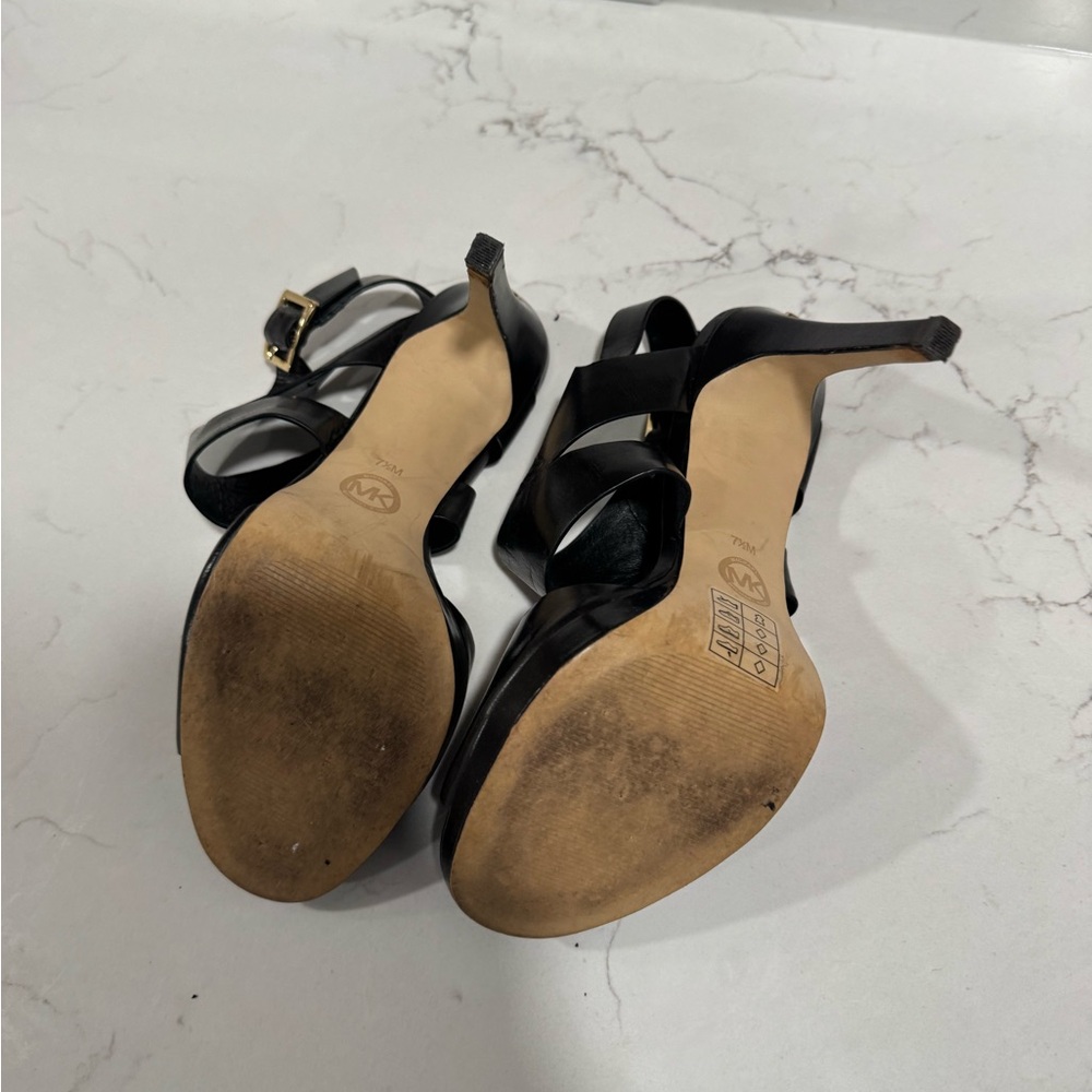 Michael Kors Black Strappy Heels - Picture 3 of 6